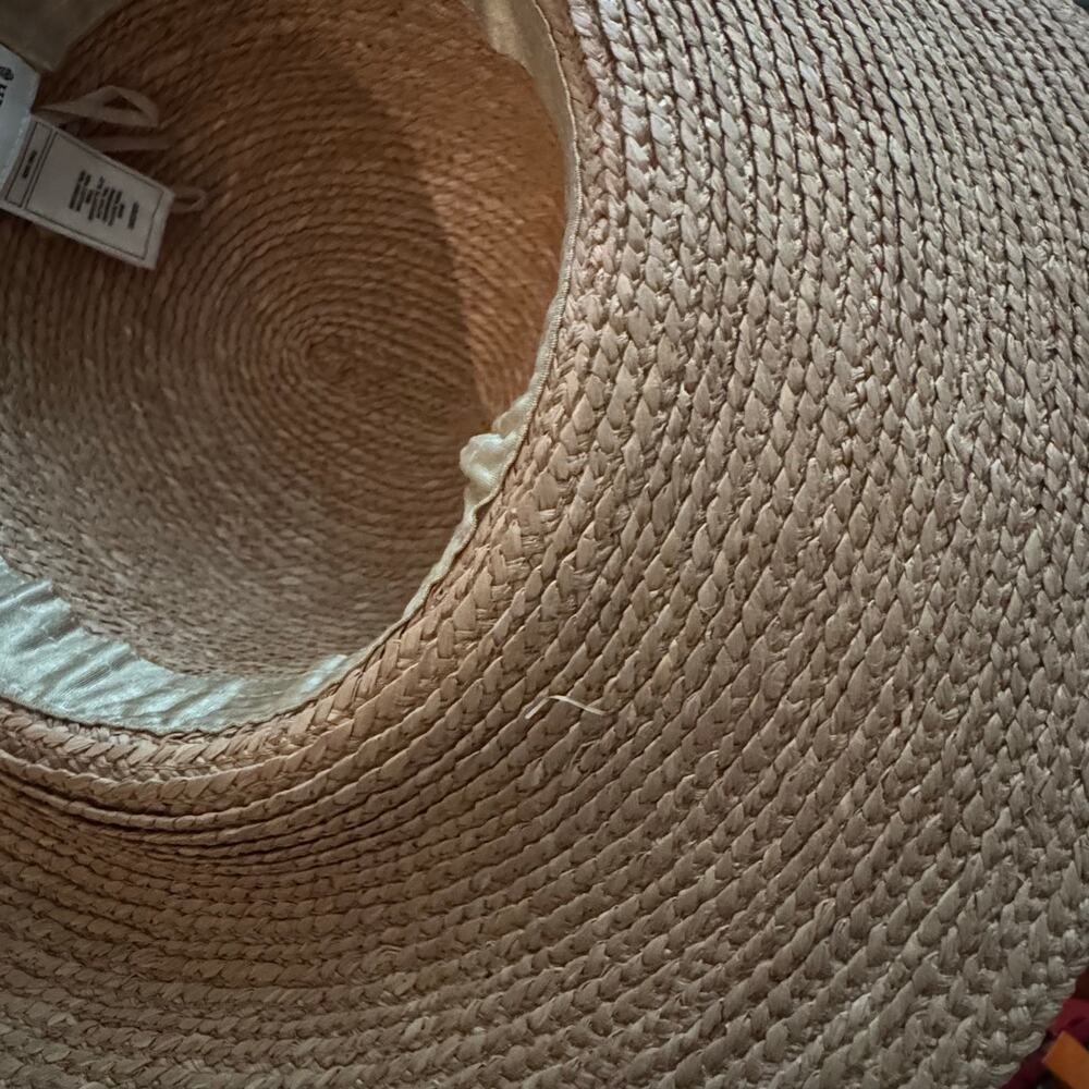 Helen Kaminski Cori Wide Brim Hat Nougat/Cream Raffia Sun Summer - Picture 14 of 16